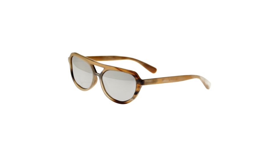 Bertha Brittany Single Vision Prescription Sunglasses, Honey/Black Frame, BRSBR005MCSV