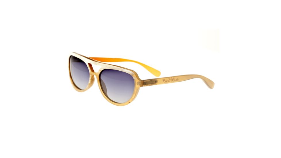 Bertha Brittany Single Vision Prescription Sunglasses, Cream/Black Frame, BRSBR005ZSV