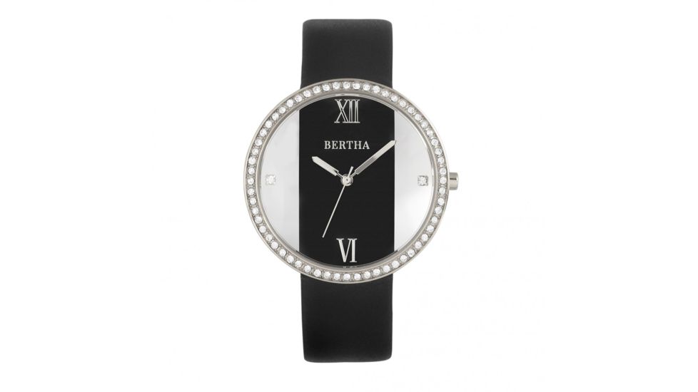 Bertha Ingrid Leather-Band Watch, Black, One Size, BTHBR9101