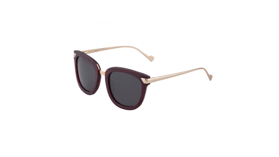 Bertha Jenna Polarized Sunglasses, Burgundy/Black, One Size, BRSBR029GN