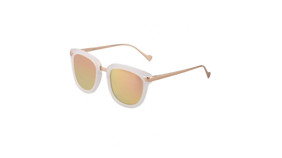 Bertha Jenna Polarized Sunglasses, Clear/Rose Gold, One Size, BRSBR029CR