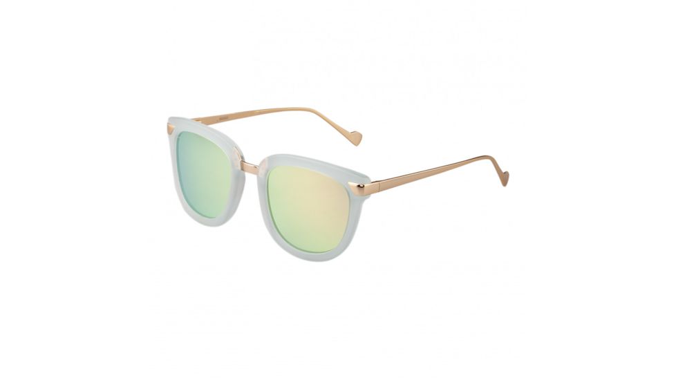 Bertha Jenna Polarized Sunglasses, Mint/Gold-Green, One Size, BRSBR029CB