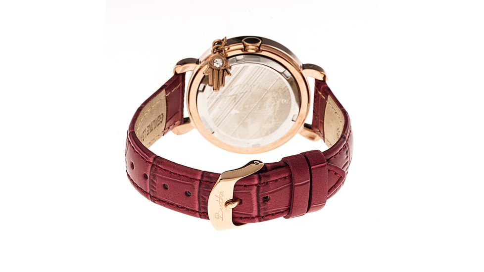 Ladies Hannah Watch,35mm,White Dial,Red Leather Strap