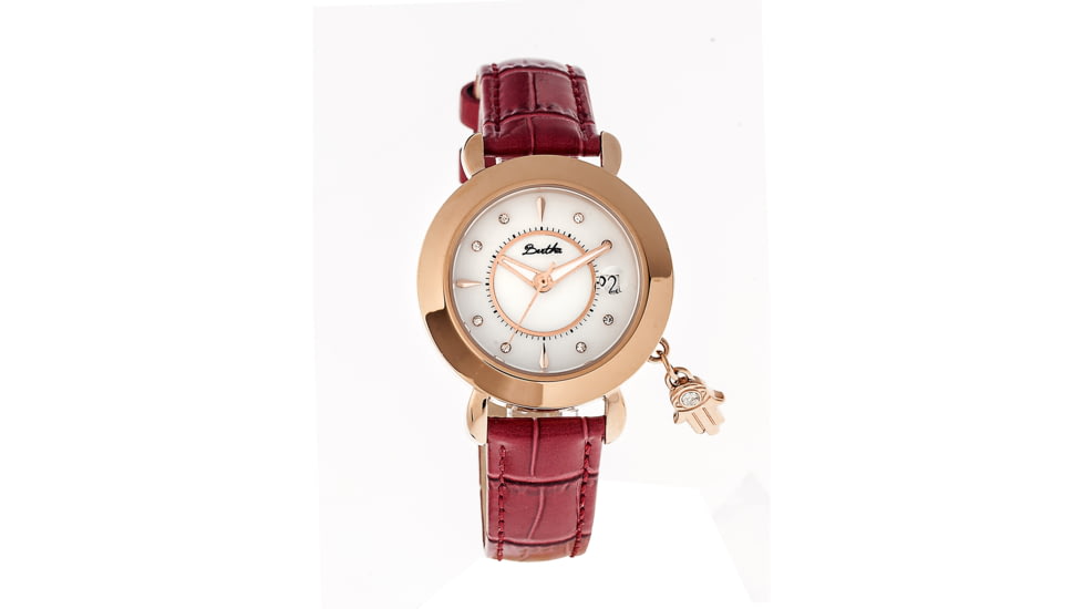 Ladies Hannah Watch,35mm,White Dial,Red Leather Strap