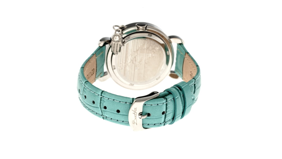 Ladies Hannah Watch,35mm,White Dial,Turquois Leather Strap