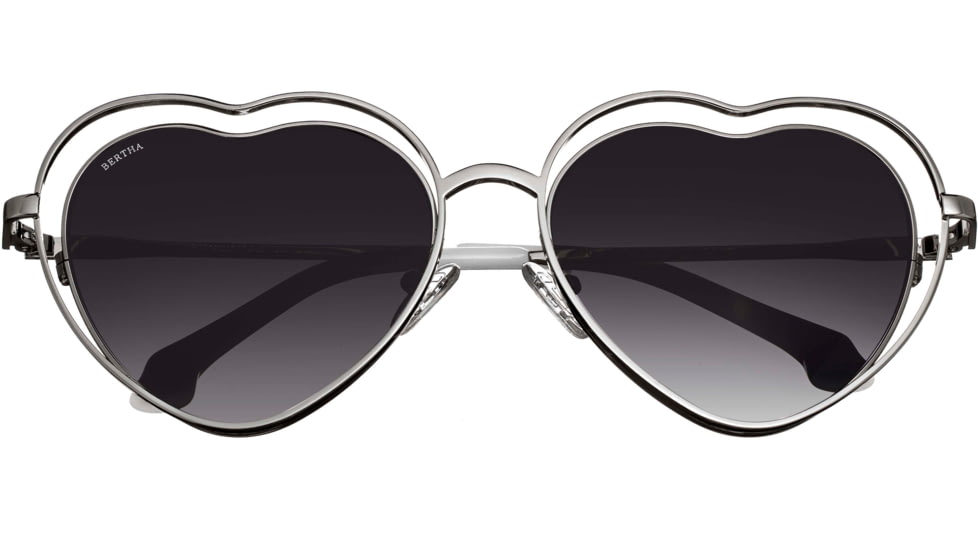 Bertha Lolita Handmade in Italy Sunglass - Womens, Silver, One Size, BRSIT111-2