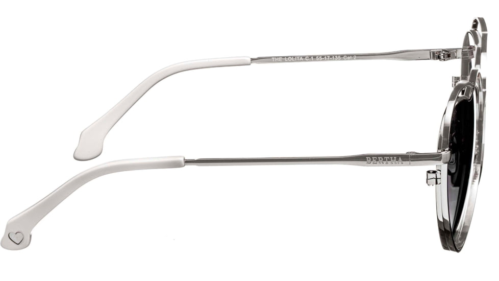 Bertha Lolita Handmade in Italy Sunglass - Womens, Silver, One Size, BRSIT111-2