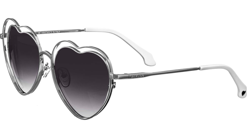 Bertha Lolita Handmade in Italy Sunglass - Womens, Silver, One Size, BRSIT111-2