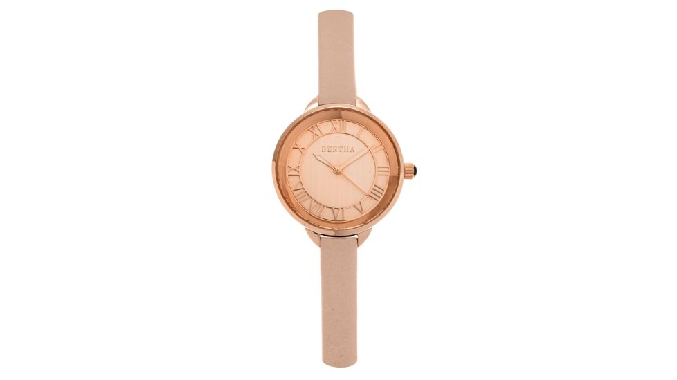 Bertha Madison Leather-Band Watch, Rose Gold/Light Pink, Standard BTHBR6706