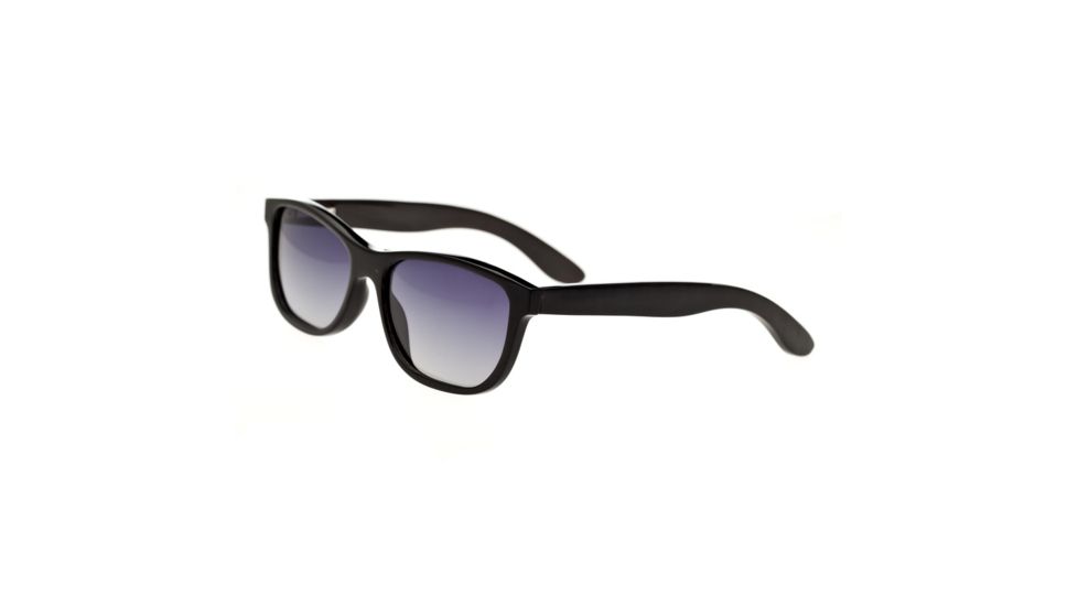 Bertha Olivia Single Vision Prescription Sunglasses, Black Frame, BRSBR003BSV