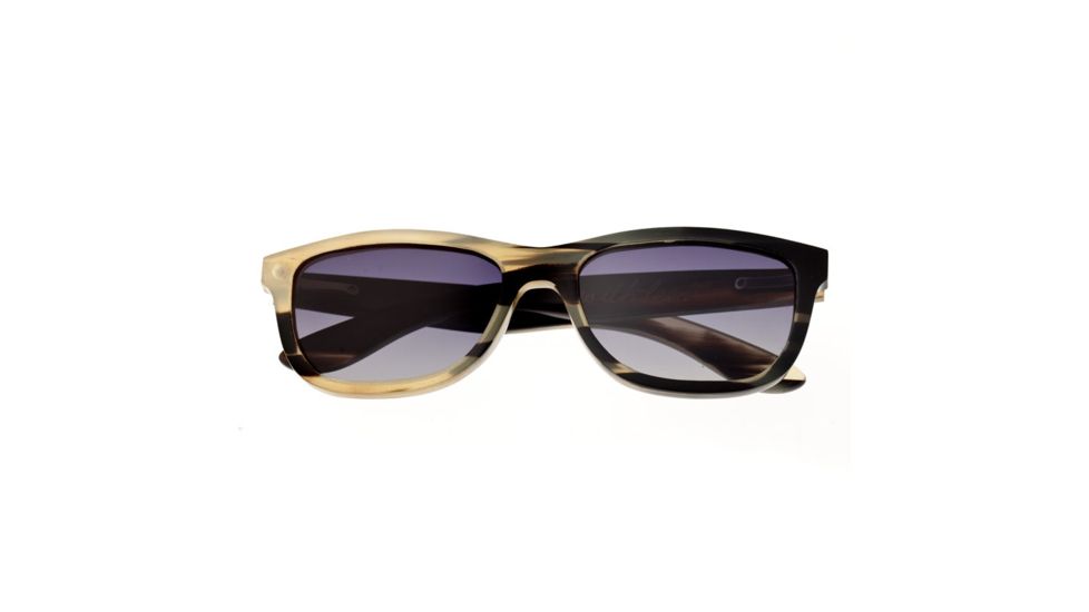 Bertha Olivia Single Vision Prescription Sunglasses, Black/Tan Frame, BRSBR003MSV
