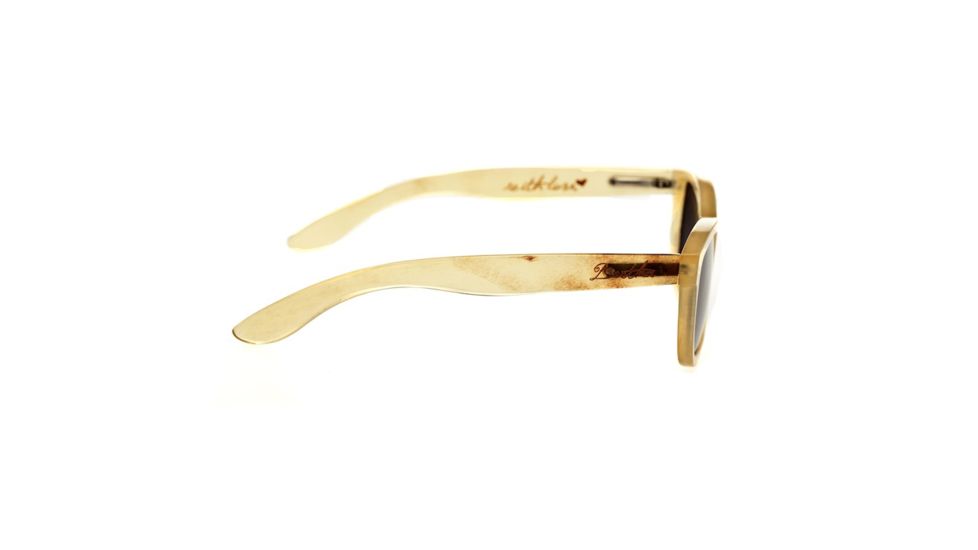 Bertha Olivia Single Vision Prescription Sunglasses, Honey/Black Frame, BRSBR003MCSV