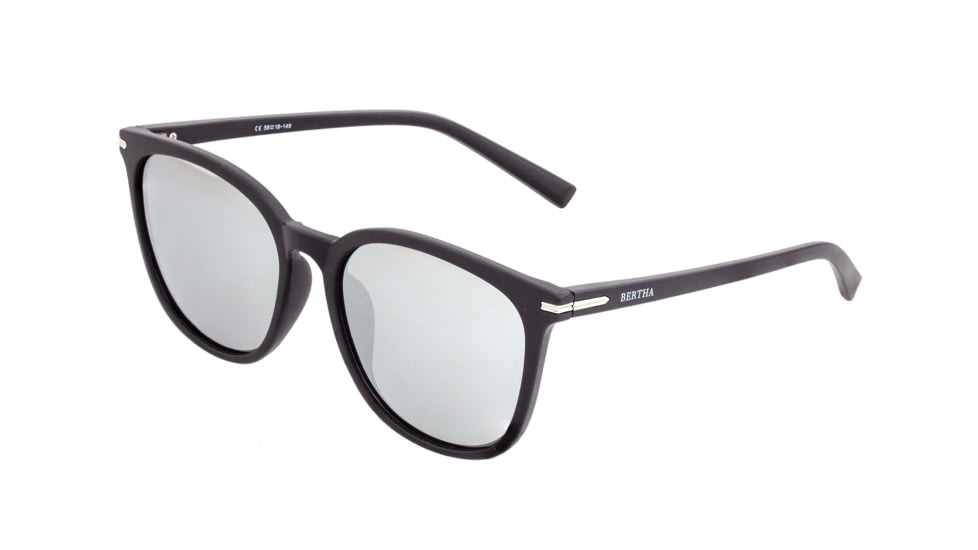 Bertha Piper Polarized Sunglasses - Women's, Black/Silver, One Size, BRSBR039SL