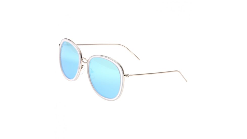 Bertha Scarlett Polarized Sunglasses, Silver/Light Blue, One Size, BRSBR027LB