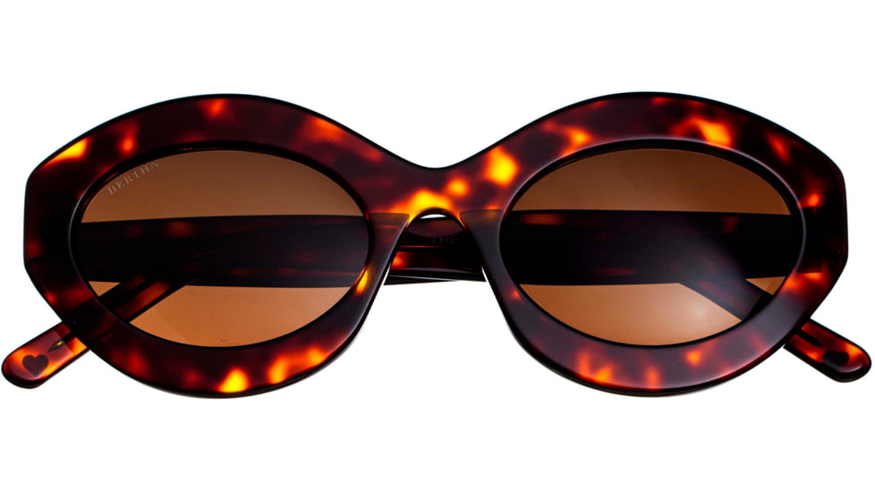 Bertha Severine Handmade in Italy Sunglass - Womens, Tortoise, One Size, BRSIT100-2