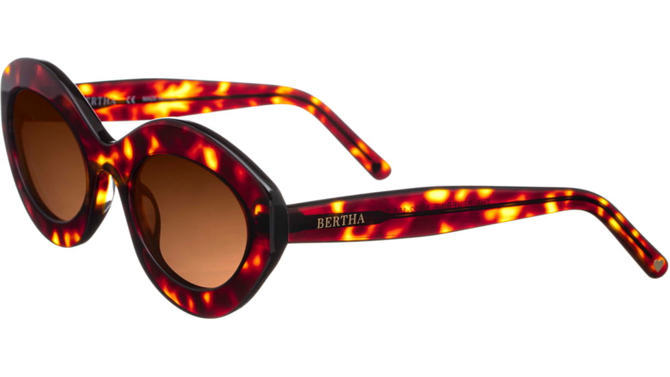 Bertha Severine Handmade in Italy Sunglass - Womens, Tortoise, One Size, BRSIT100-2