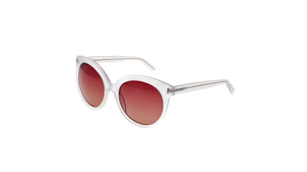 Bertha Violet Polarized Sunglasses, Clear / Brown BRSBR012C