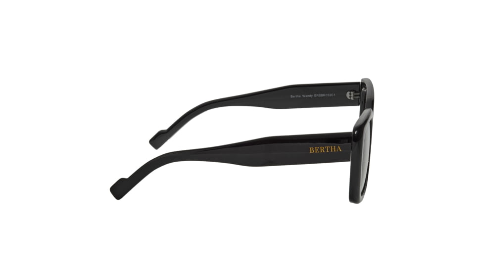 Bertha Wendy Polarized Sunglasses - Womens, Black Frame, Black Lens, Black/Black, One Size, BRSBR052C1