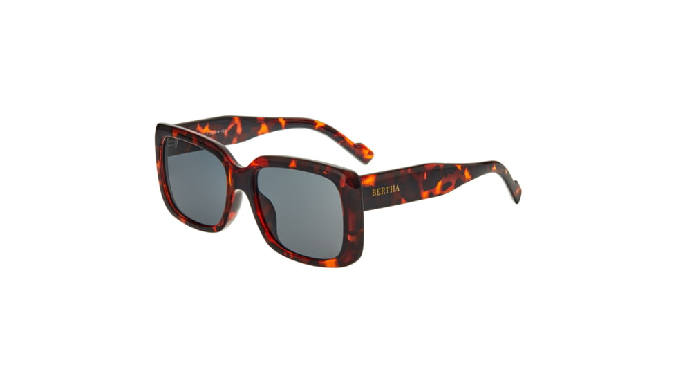 Bertha Wendy Polarized Sunglasses - Womens, Trotoise Frame, Black Lens, Tortoise/Black, One Size, BRSBR052C3