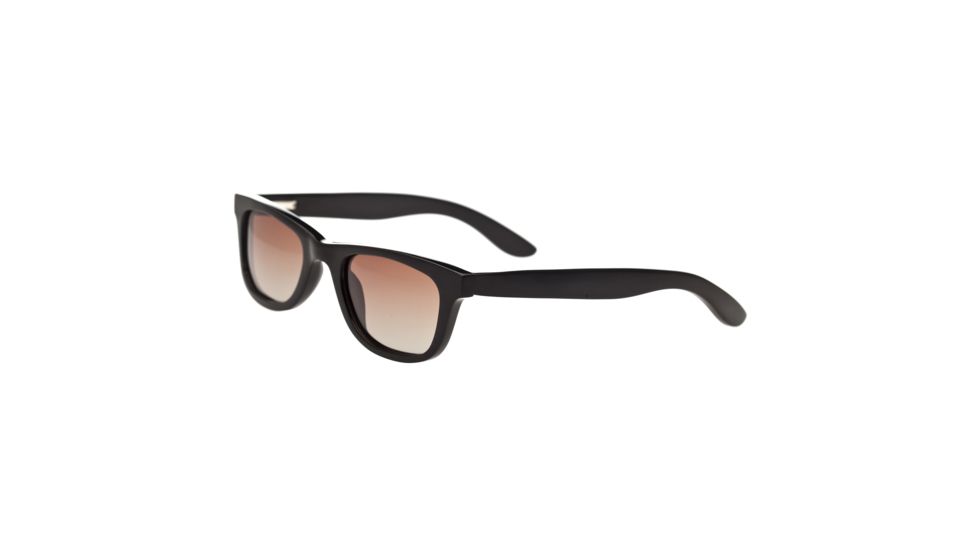 Bertha Zoe Single Vision Prescription Sunglasses, Black Frame, BRSBR008BSV