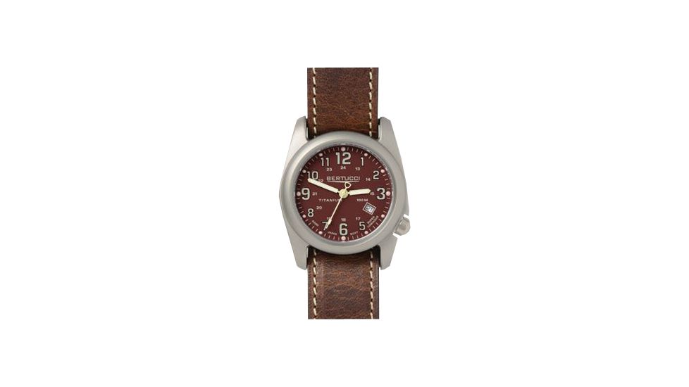 Bertucci Watches A-2T Field Colors Watch with Crimson dial/titanium case, 40mm 12090