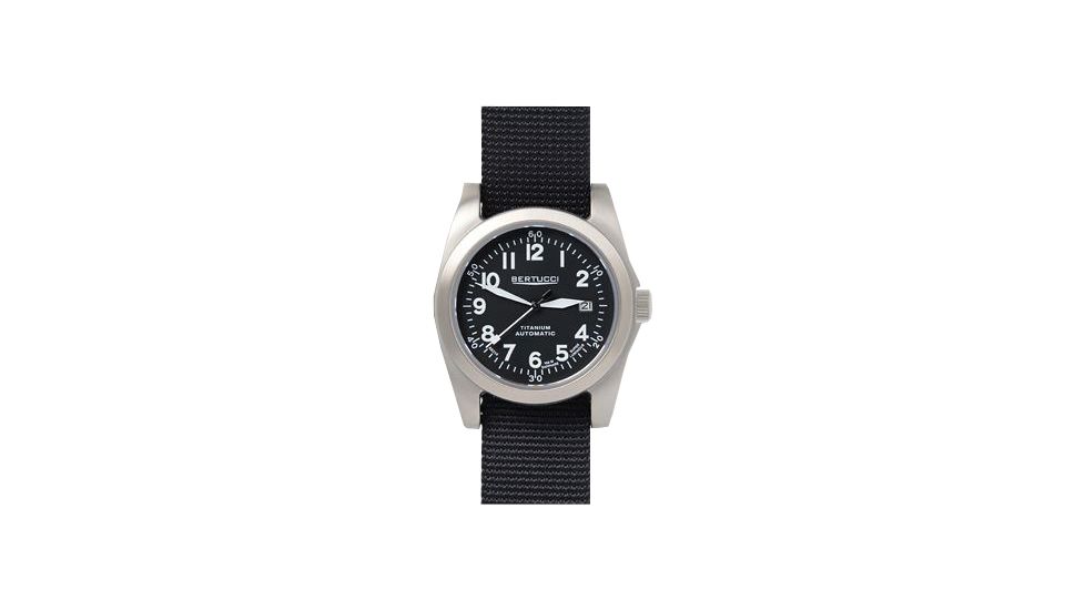 Bertucci Watches A-3T Navigator Watch with Black dial/titanium case, 42mm 13309