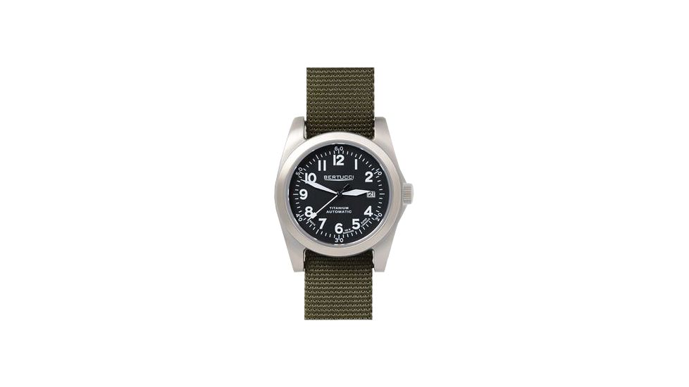 Bertucci Watches A-3T Navigator Watch with Black dial/titanium case, 42mm 13310
