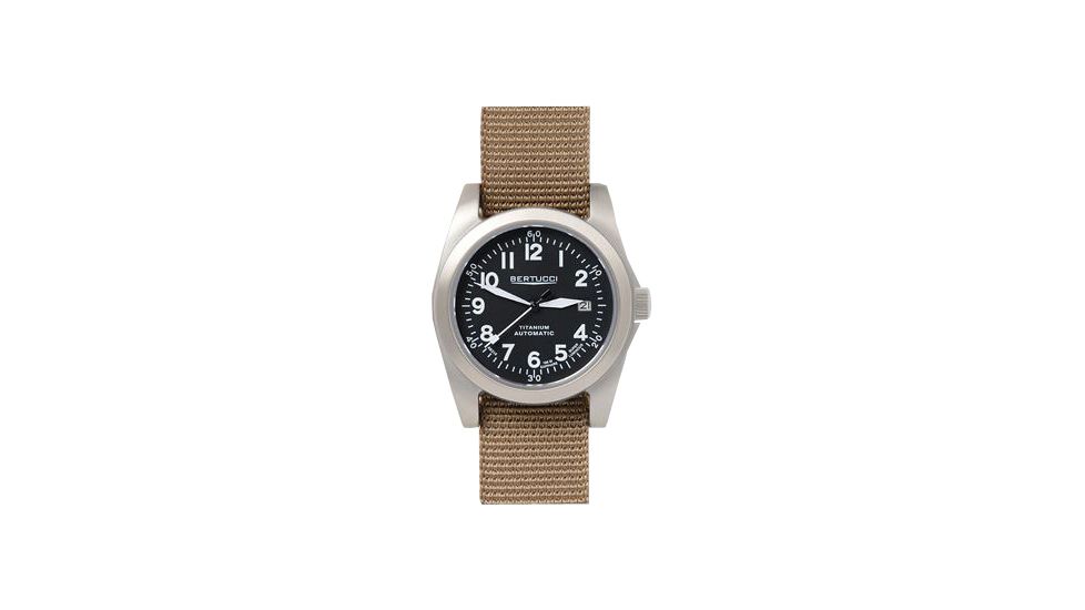 Bertucci Watches A-3T Navigator Watch with Black dial/titanium case, 42mm 13311