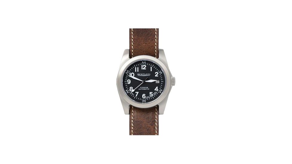 Bertucci Watches A-3T Navigator Watch with Black dial/titanium case, 42mm 13312