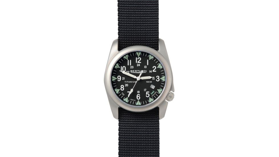 Bertucci Watches A-4T Illuminated Watch with Black dial/Titanium Case, 44mm 13409