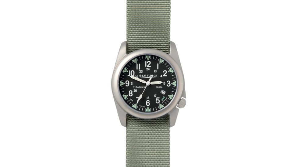 Bertucci Watches A-4T Illuminated Watch with Black dial/Titanium Case, 44mm 13410