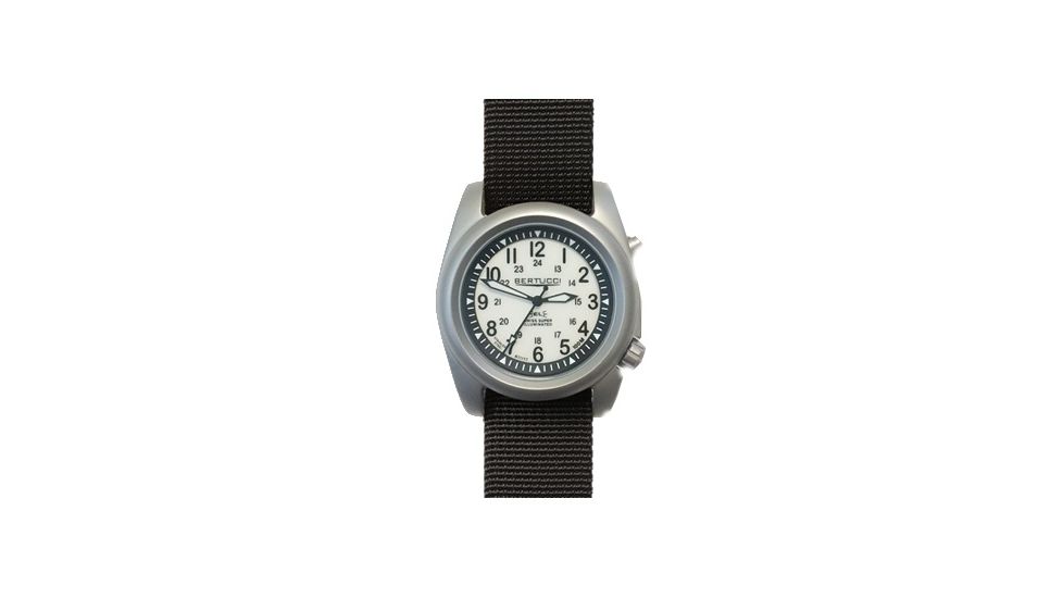 Bertucci Watches A-2SEL Super Iluminated Watch, Ghost Gray Electroluminescent Dial, Black Band, 22025