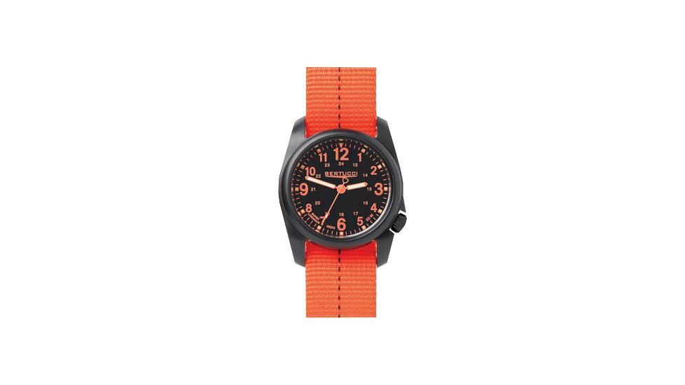 Bertucci Watches Dx3 Plus Watch with Black w blaze dial /black case, 40mm 11042