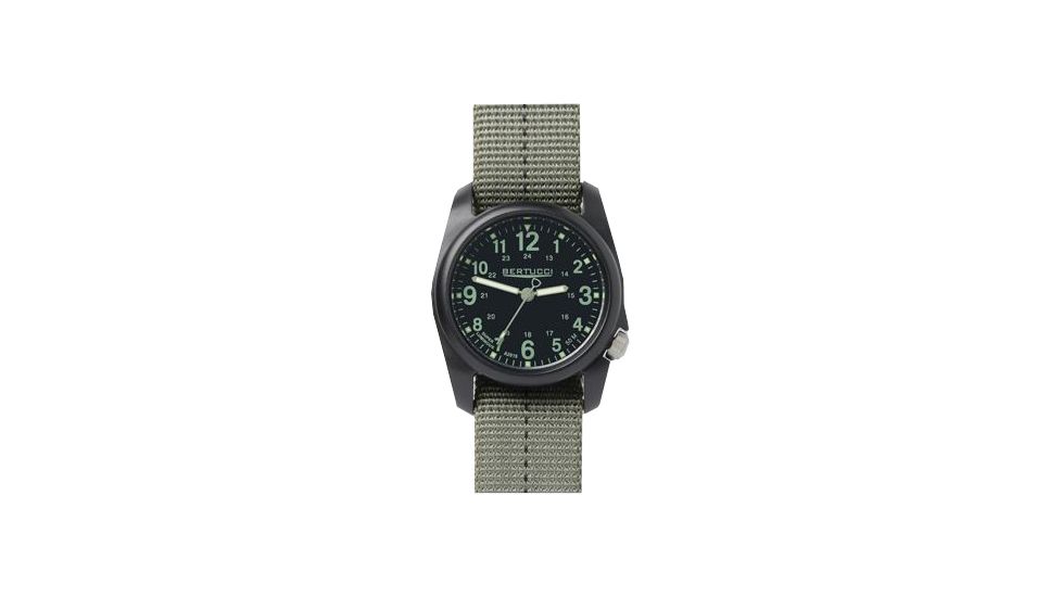 Bertucci Watches Dx3 Plus Watch with Black w drab dial/black case, 40mm 11040