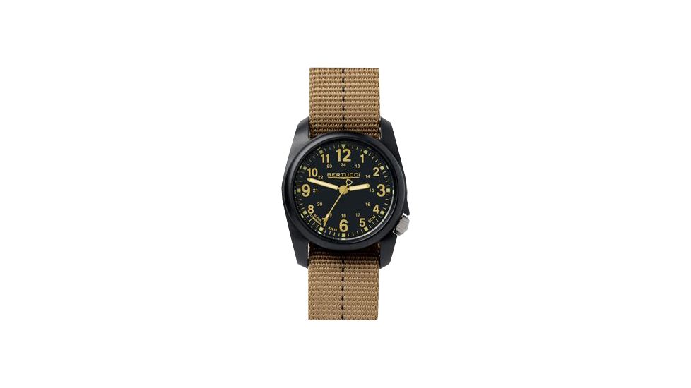 Bertucci Watches Dx3 Plus Watch with Black w khaki dial/black case, 40mm 11041