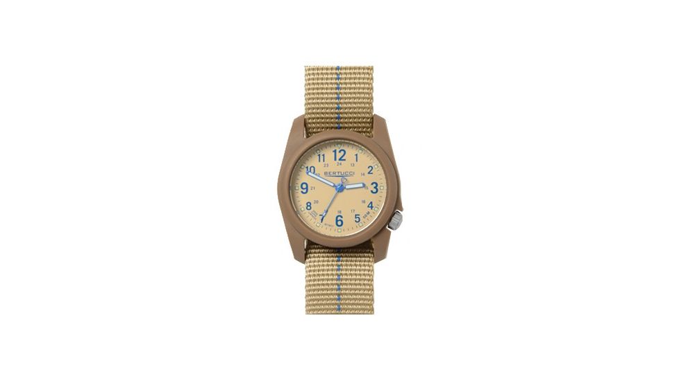 Bertucci Watches Dx3Plus Watch, Patrol Khaki w/ Blue Dial, Defender Khaki w/ Blue Dash Band, 11080