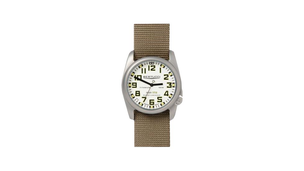 Bertucci Watches High-Viz Watch with Swiss super lume dial/titanium case, 44mm 13451