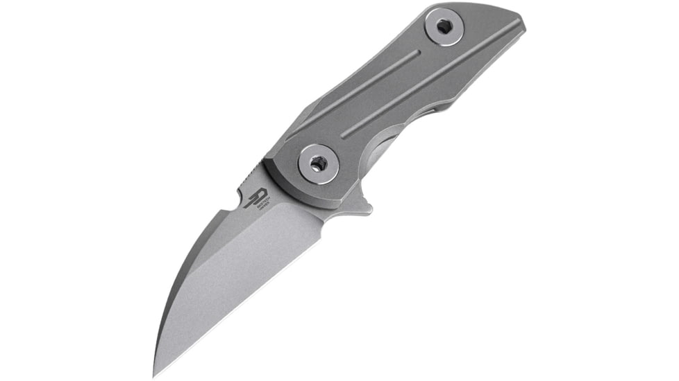 Bestech Knives 2500 Delta Framelock Sandblast Folding Knife, 2.5 sand blast finish S35VN stainless blade, Sand blast finish titanium handle, BT2006B