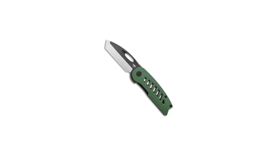 Bestech Knives Bestech Knives Explorer Tanto Flipper Liner Lock Knife Green G-10 3" Satin SW, Green, D2, adult, BHQ-136301