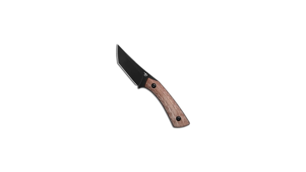 Bestech Knives Bestech Knives Step Fixed Blade Knife Brown Micarta 3.2" Black Stonewash, Brown, D2, adult, BHQ-214243