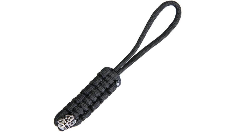 Bestech Knives Bestechman Lanyard, 5.25in Overall, Black Paracord Construction With Skull Bead, BM08A
