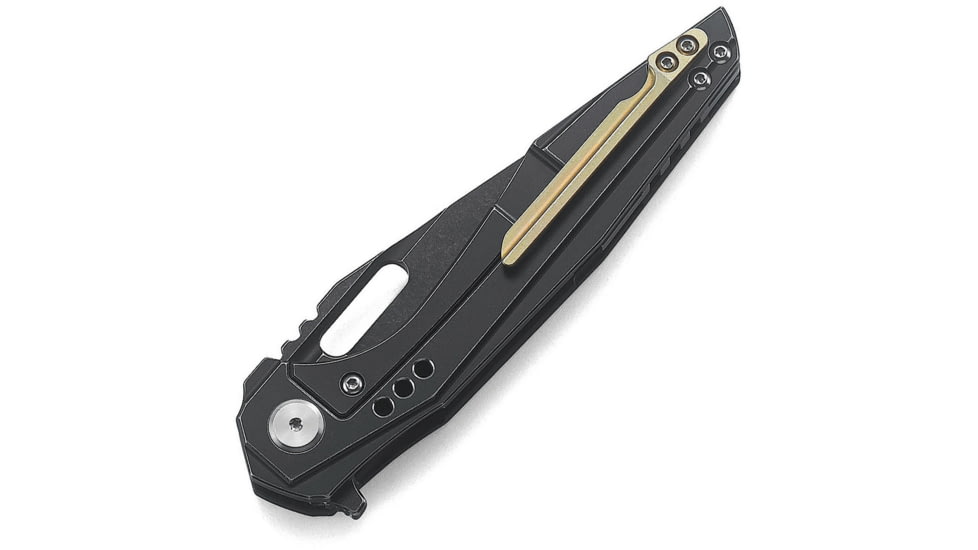 Bestech Knives Malware Framelock CF Folding Knife, S35Vn Blade With Black Stonewash Finish, Carbon Fiber And Titanium Handle, 4.72 Inches Closed Length, Ceramic Ball Bearing, Black, BT1902D