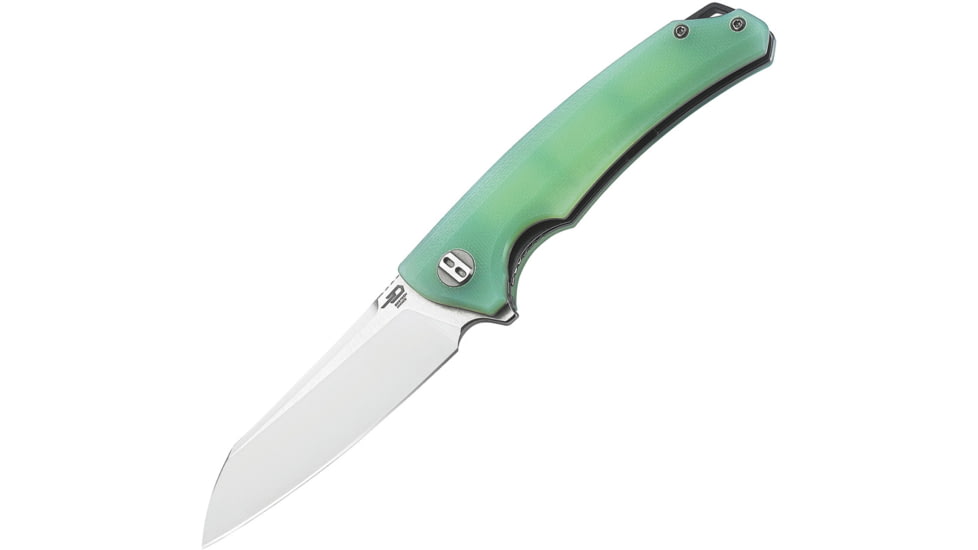 Bestech Knives TEXEL Linerlock Transparent Folding Knife, 3.25 D2 tool steel blade, Jade G10 handle, BG21B-1