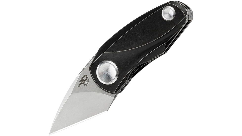Bestech Knives Tulip Framelock Black Folding Knife, 1.25 stonewash finish Bohler M390 stainless blade, Black stonewash finish titanium handle, BT1913E