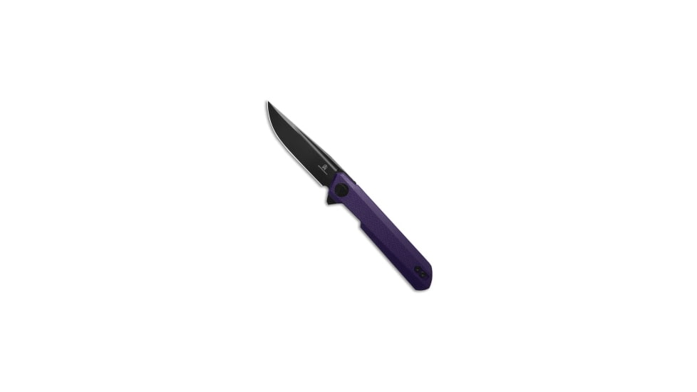 Bestechman Bestechman Mini Dundee Double Detent Knife Purple G-10 2.9" Black, Purple, D2, adult, BHQ-200631