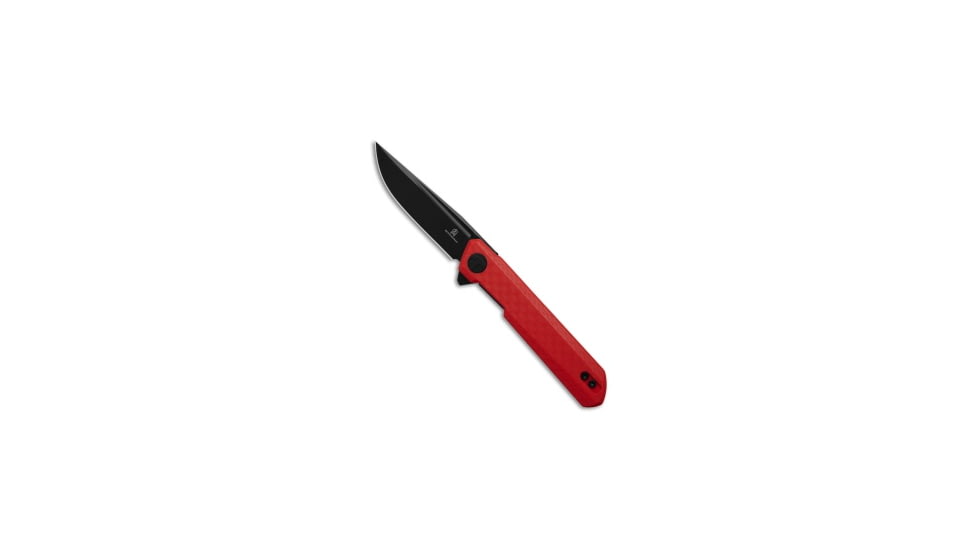 Bestechman Bestechman Mini Dundee Liner Lock Knife Red Weave G-10 2.9&quot; Black, Red, D2, adult, BHQ-198388