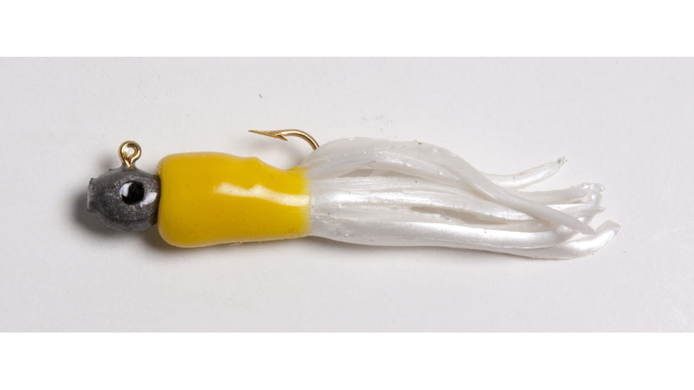 Betts Mini Tube Jig, 1/16oz, 3/Pack, Yellow/Pearl, 54-6-3-7