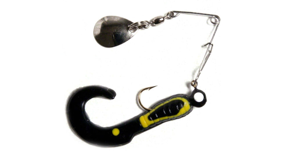 Betts Spin Curl Tail Lure, Black/Yellow Stripes, 1/16oz, 2in, 022CT-24N