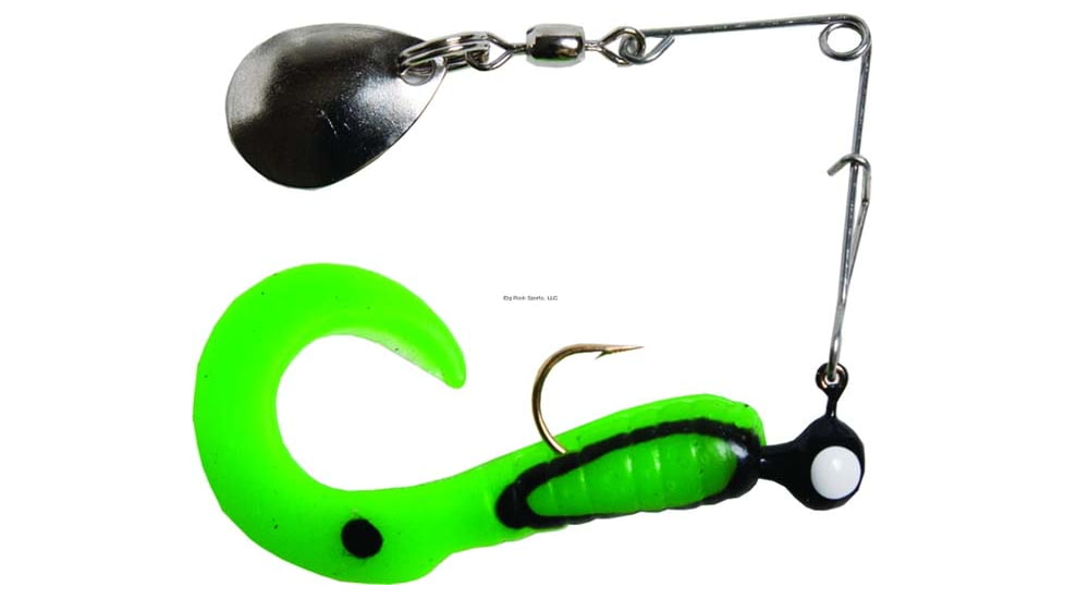 Betts Spin Curl Tail Lure, Catalpa/Black Stripes, 1/8oz, 3in, 023CT-21N