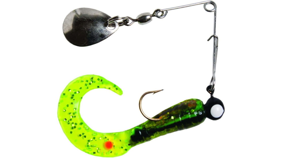 Betts Spin Curl Tail Lure, Chartreuse Crawfish Glitter, 1/8oz, 3in, 023CT-39N